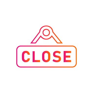 Simge kapat-beyaz arka planda işareti vektörünü kapat