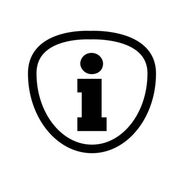 Bilgi işareti sanat simge - izole - düz tasarlamak vektör hat