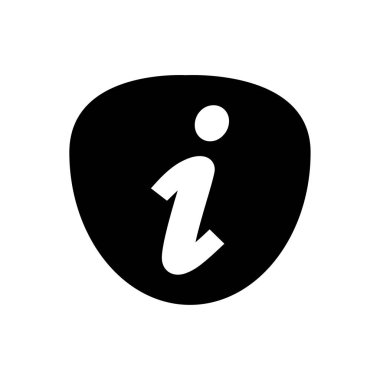 Basit bilgi simge vektör siyah