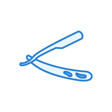 Razor Line simgesi-jilet doğrusal vektör mavi