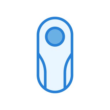 Mobil kamera doğrusal renkli simge vektör