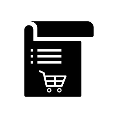 Alışveriş sepeti simgesi-sepeti belge siyah