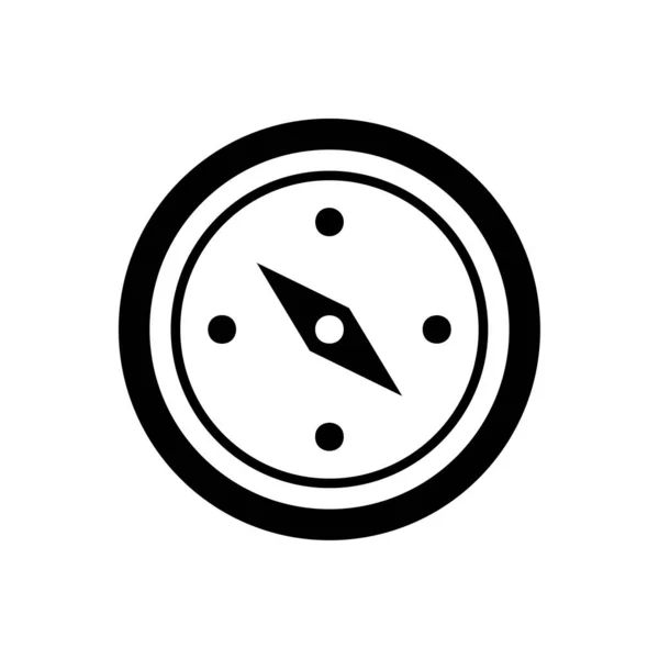 Kompassvektorsymbol Schwarz — Stockvektor