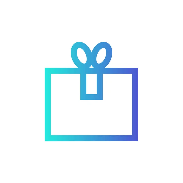 Icono Caja Regalo Ilustración Signo Navidad — Vector de stock