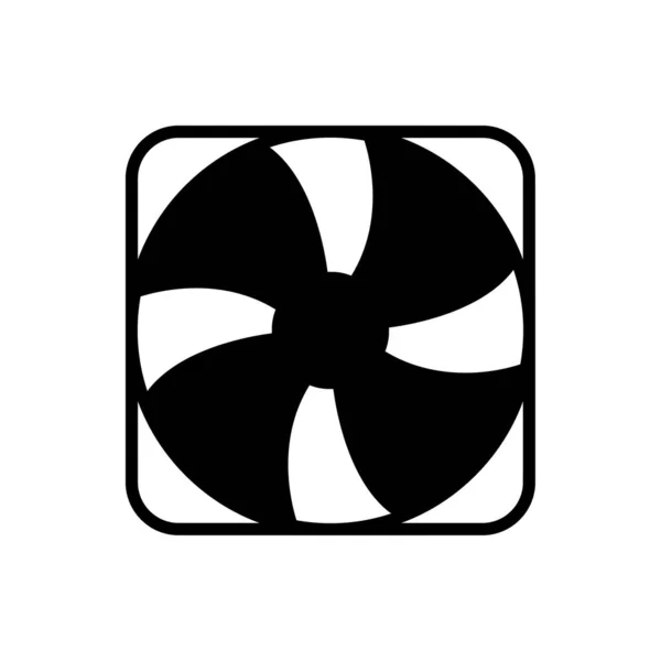 Desktop Kühlung Fan Symbol Computer Kühlung Fan Zeichen — Stockvektor