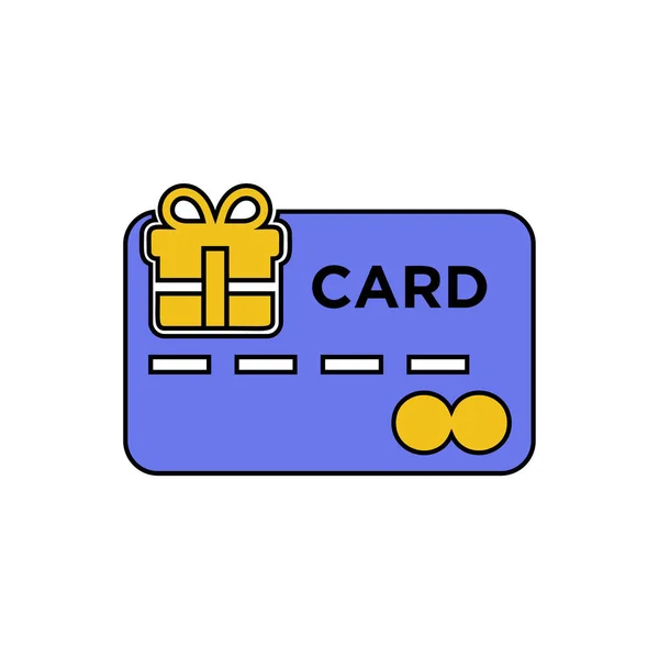 Gift Card Icon Vector Illustration — Stock Vector