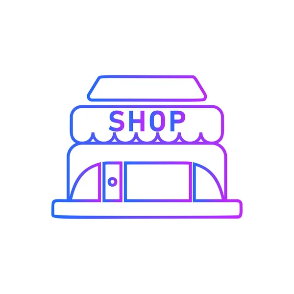 Tienda Icono Plano Moda Vector Signo Tienda — Vector de stock