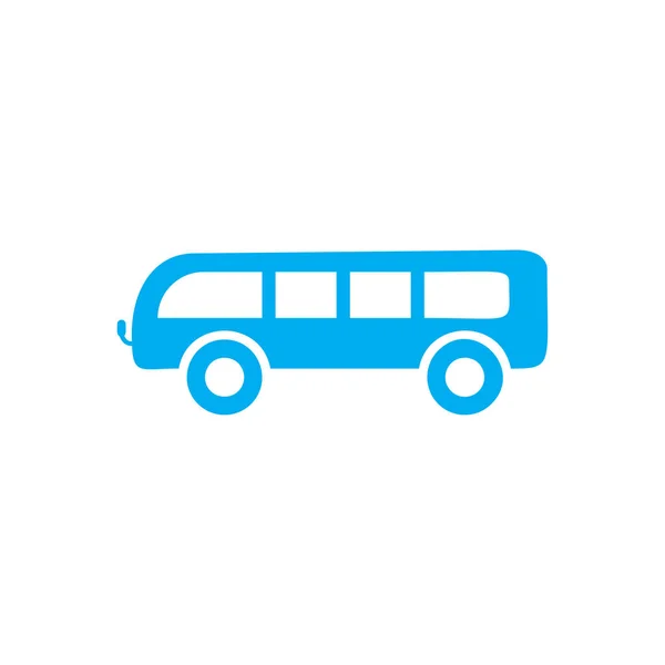 Icono Señal Autobús Símbolo Transporte Público Azul — Vector de stock