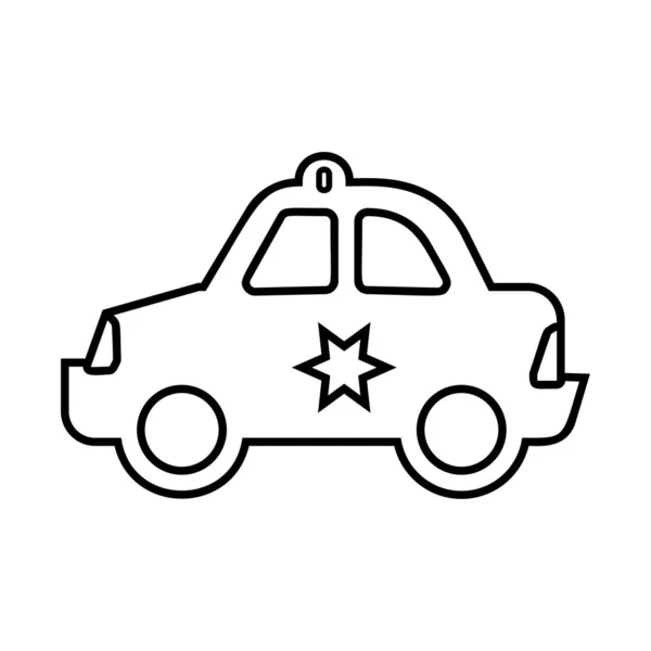 Elegante Icono Coche Línea Delgada — Vector de stock