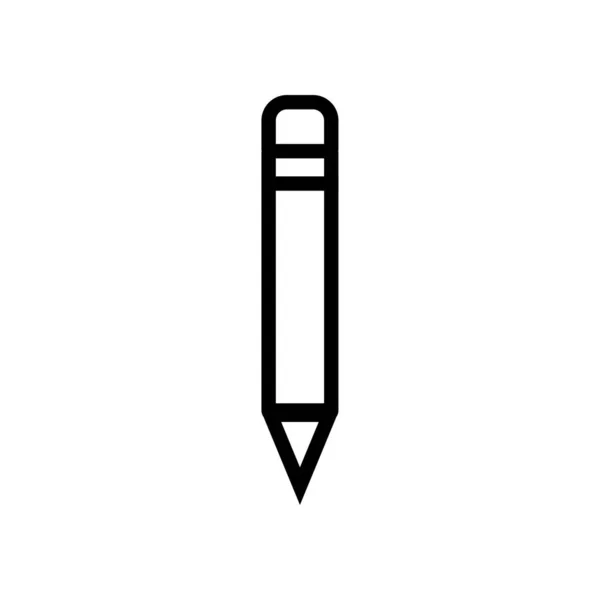 Line Art Icon Pencil Linearer Stilvektor — Stockvektor