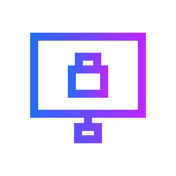 Computer Security Icon Bescherming Computer Sign — Stockvector