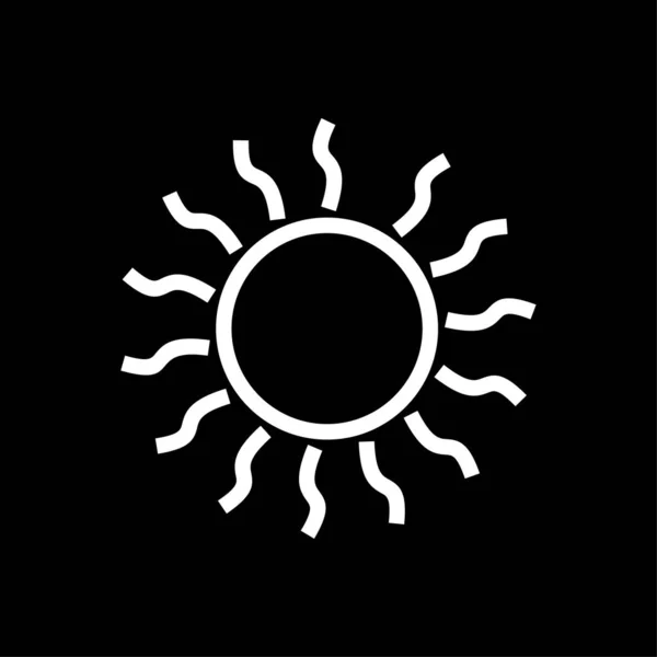 Icono del sol estilo moderno - vector plano — Vector de stock