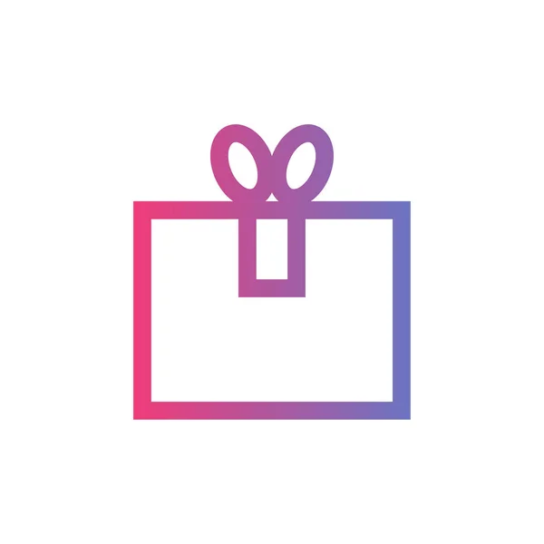 Icono Caja Regalo Ilustración Signo Navidad — Vector de stock