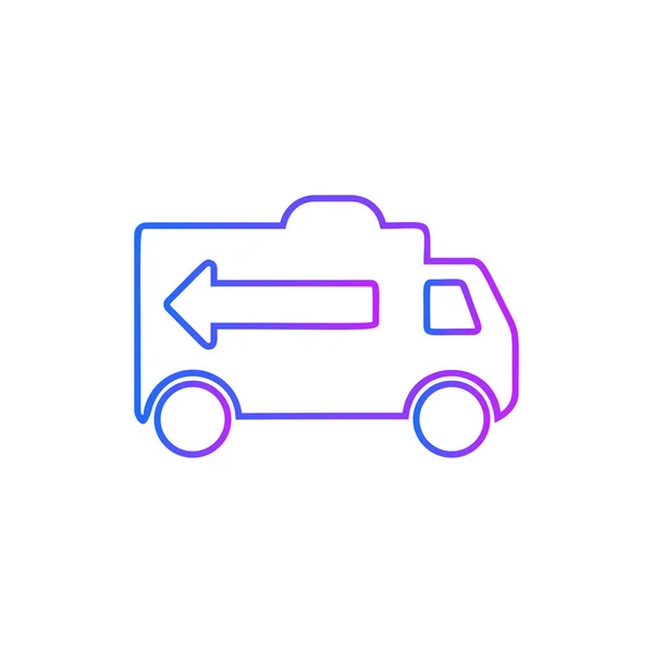 Van Arrow Icon Vector — Stock Vector