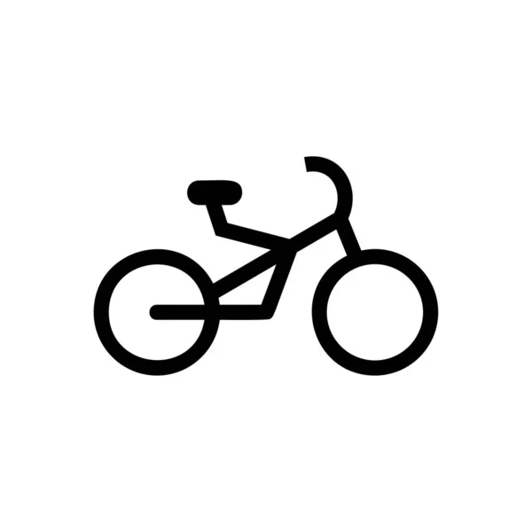 Bicicleta Ícone Símbolo Vetor Preto — Vetor de Stock