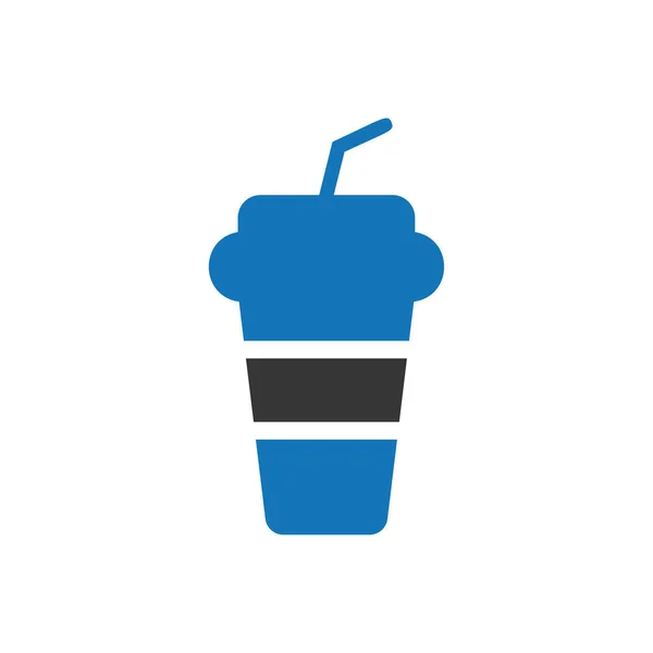 Symbol Ikony Kávy Bílém — Stockový vektor