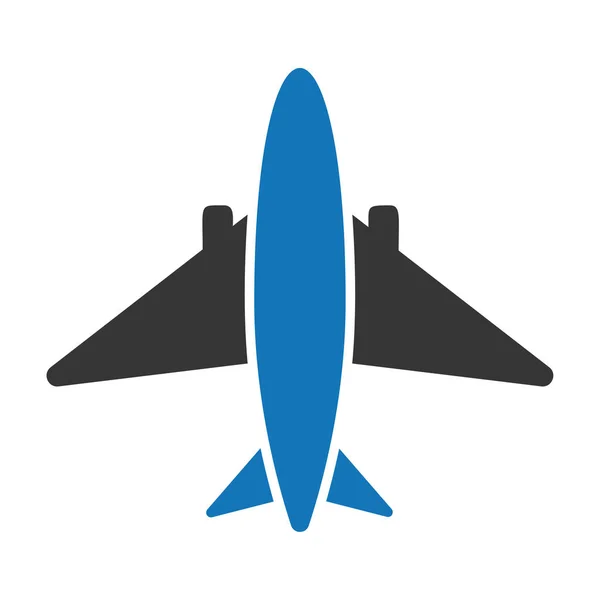 Repülőgép Ikonvektor Izolált — Stock Vector
