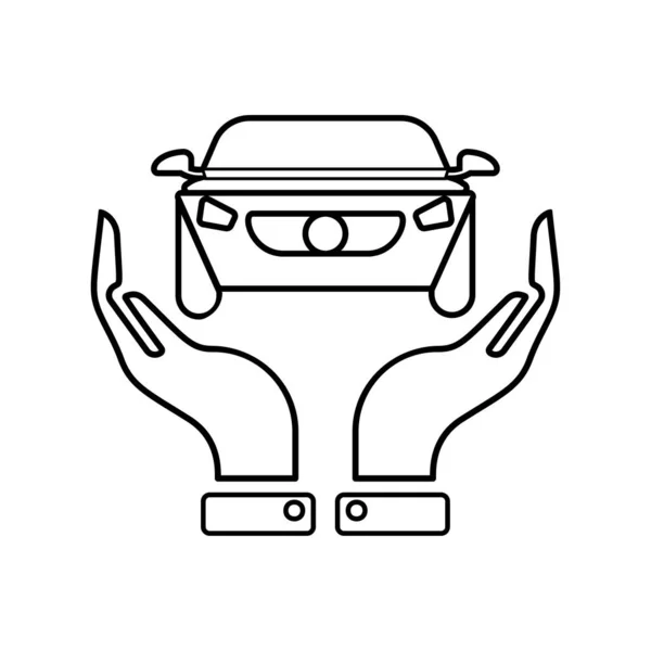 Ikona Ochrana Automobilu Obrázek Ilustrace — Stockový vektor