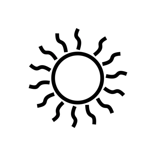 Güneş Simgesi Modern Tarzı Düz Vektör — Stok Vektör