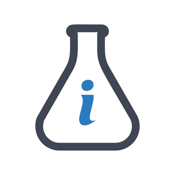 Vecteur Icône Information Scientifique Bleu — Image vectorielle