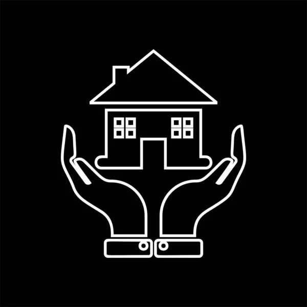 Hausschutz Symbol Zeichen Für Die Sicherheit Hause — Stockvektor