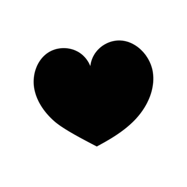 Hart Vector Pictogram Symbool Van Liefde Aftelkalender Voor Valentijnsdag Teken — Stockvector