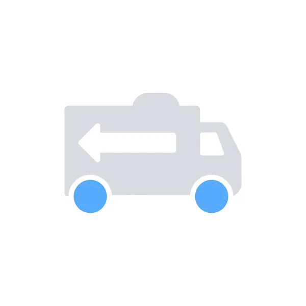 Lieferwagen Mit Pfeil Symbol Vektor — Stockvektor