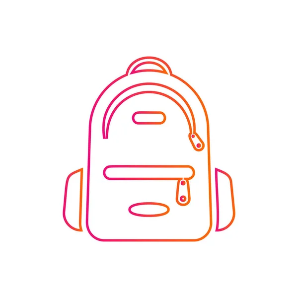 Schultaschen-Symbol - Rucksack-Symbol — Stockvektor