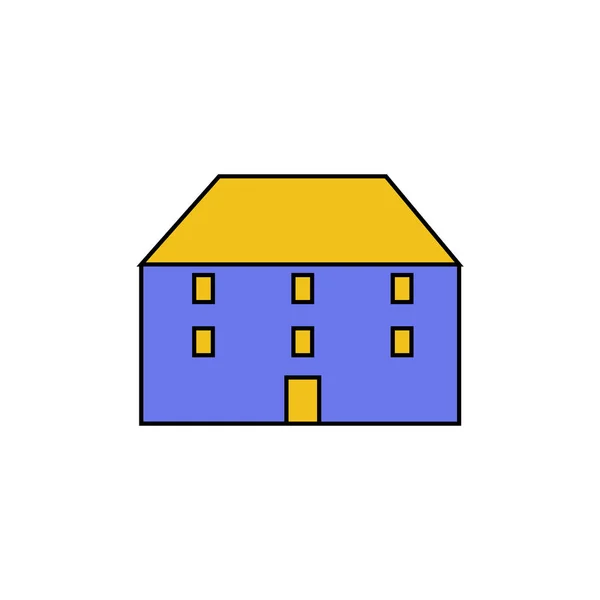 Знак Дома Вектор Знака Дома Контур Заливки — стоковый вектор