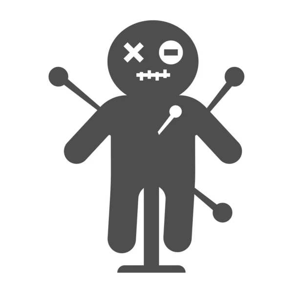 Voodoo Doll Icon Halloween Icon Vector Gray — Stock Vector