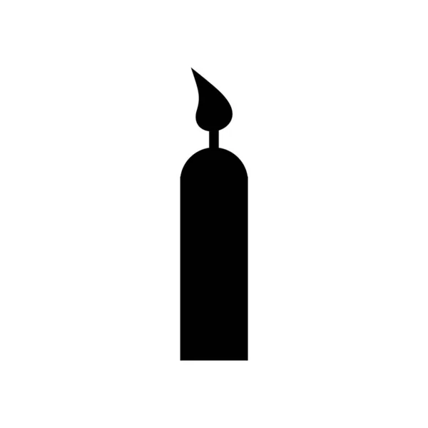 Kerzen Flache Ikone Weihnachtszeichen — Stockvektor