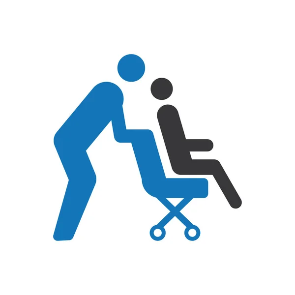 Icône Pour Personne Handicapée Bleu — Image vectorielle