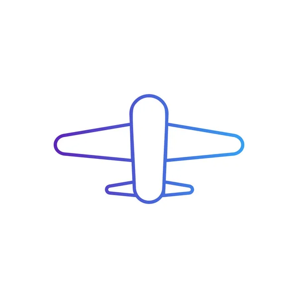 Плоский Значок Літака Вектор Подорожі Транспорту — стоковий вектор