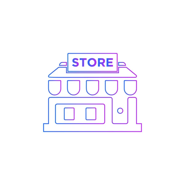 Ícone de loja - vetor de ícone de compras —  Vetores de Stock