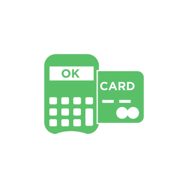 Card Payment Processing Machine Icon — Stock Vector