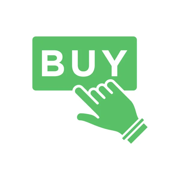 Finger Pointing Buy Sign Icon Commerce Sign Vector — Stock Vector