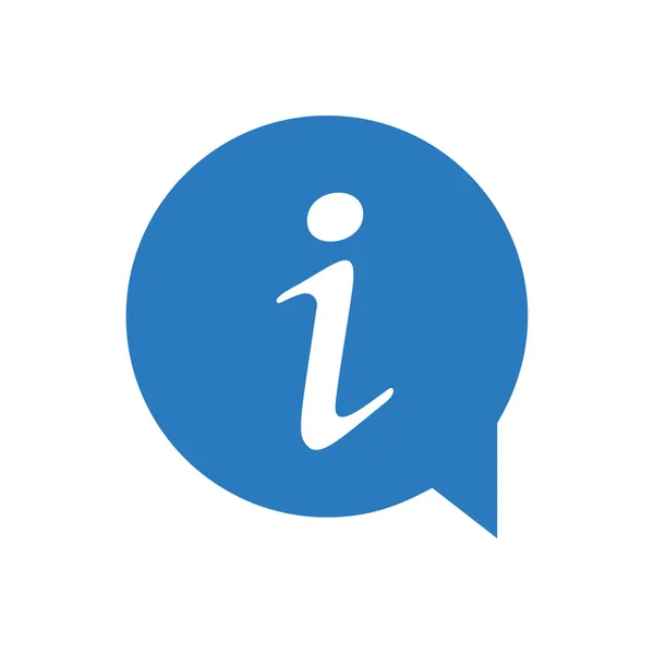Vecteur d'icône de signe d'information - Bleu — Image vectorielle