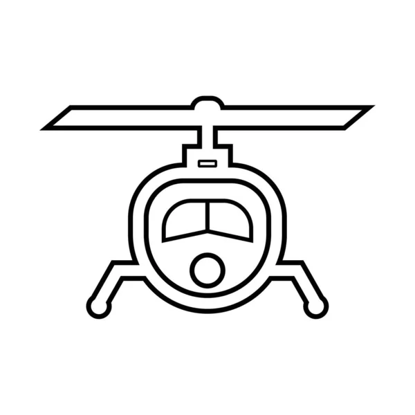 Helikopter Lineair Icon Design — Stockvector