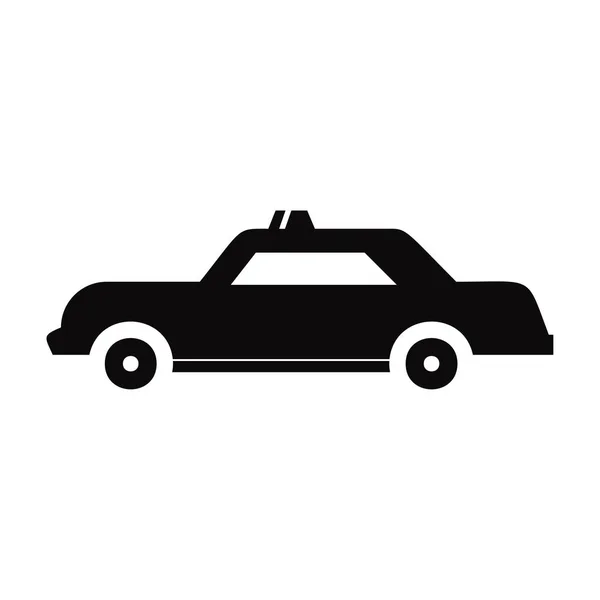 Icono Coche Vector Blanco — Vector de stock