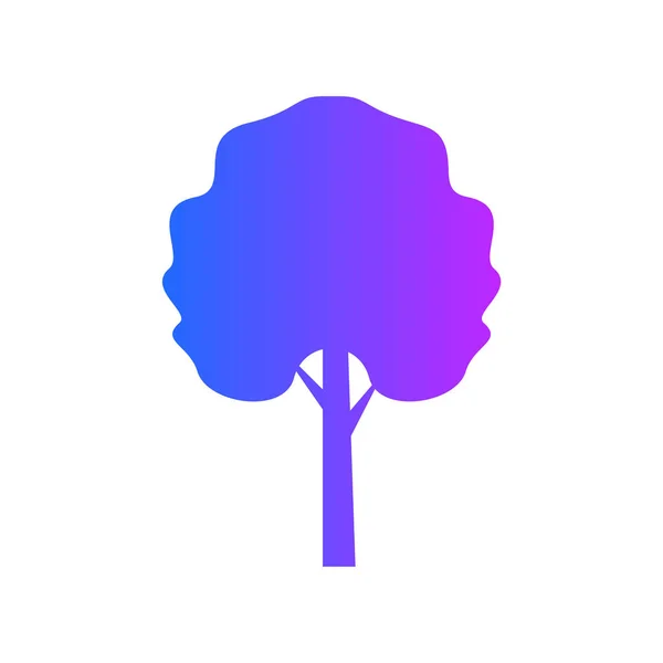 Árbol Plano Icono Vector — Vector de stock