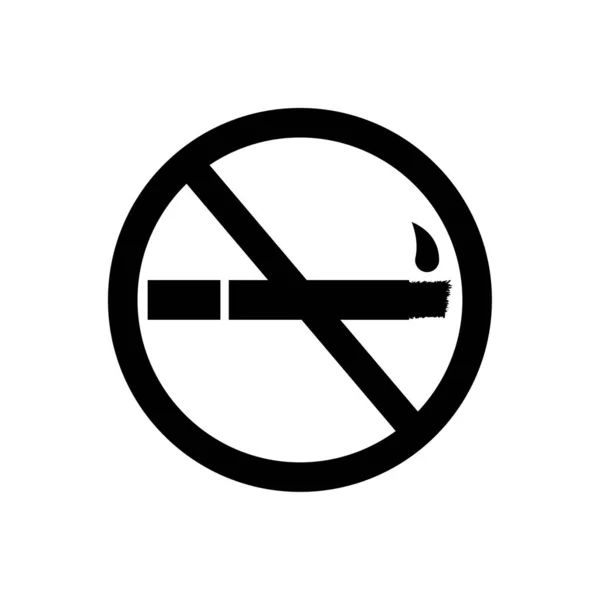 禁烟标志黑色 — 图库矢量图片