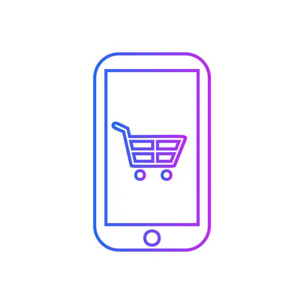 Shopping Cart Icon Mobile Vector — Stock Vector