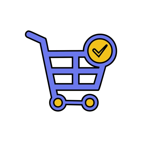 Gráfico Compras Estilo Plano Moda Icono Vector Gráfico Compras Marca — Vector de stock