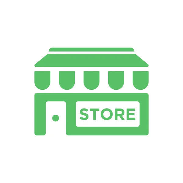 Icono Signo Tienda Vector Icono Compras — Vector de stock