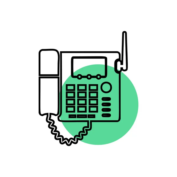 Biuro Telefon Ikona Wektor Symbol Znak Telefon — Wektor stockowy