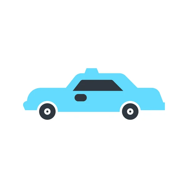 Taksi Araba Düz Simgesi — Stok Vektör
