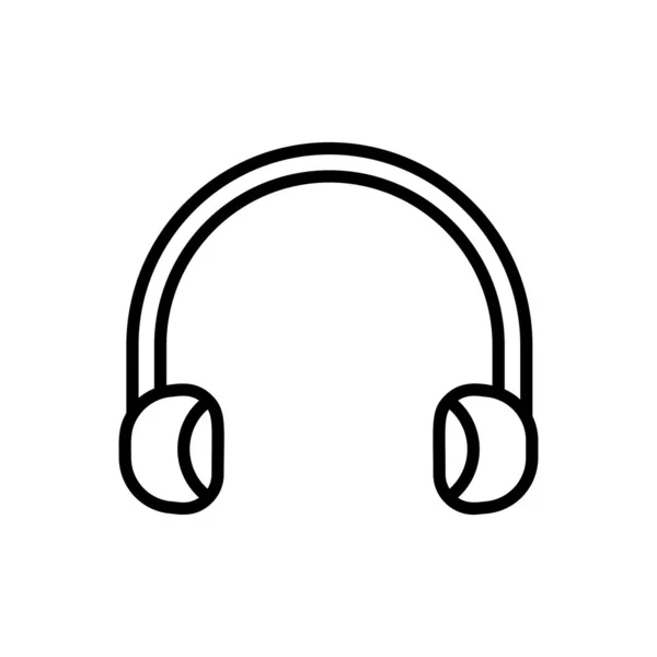 Kopfhörer Symbol Headset Gadget Zeichenvektor — Stockvektor