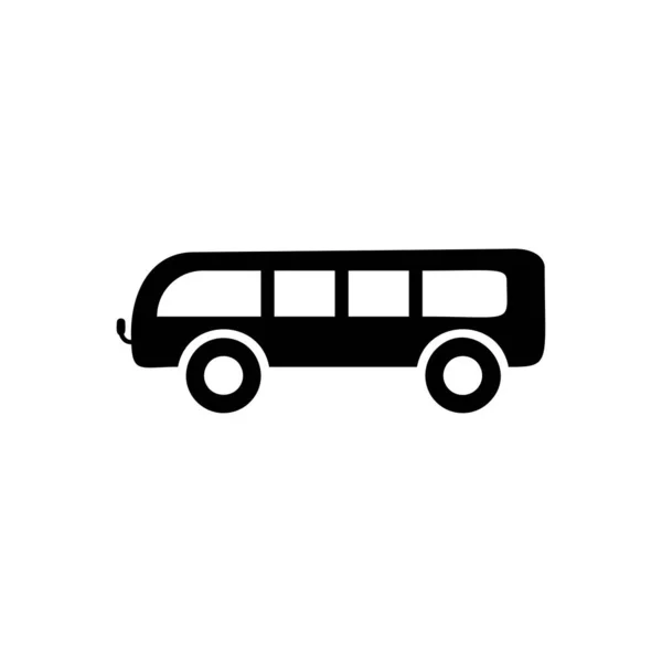 Signo Autobús Icono Transporte Público Símbolo Negro — Vector de stock