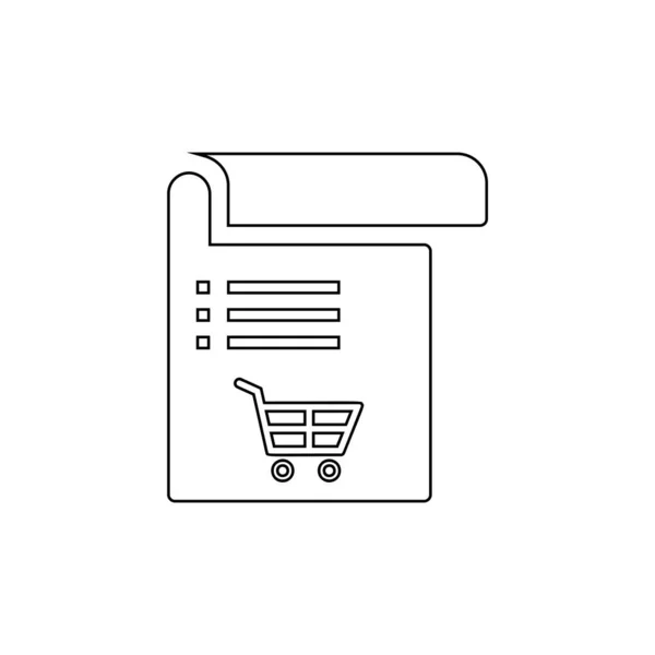 Ícone do carrinho de compras - vetor de documento do carrinho — Vetor de Stock