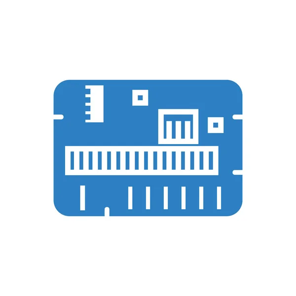 Ikona Základní Desky Počítače Znak Procesoru — Stockový vektor